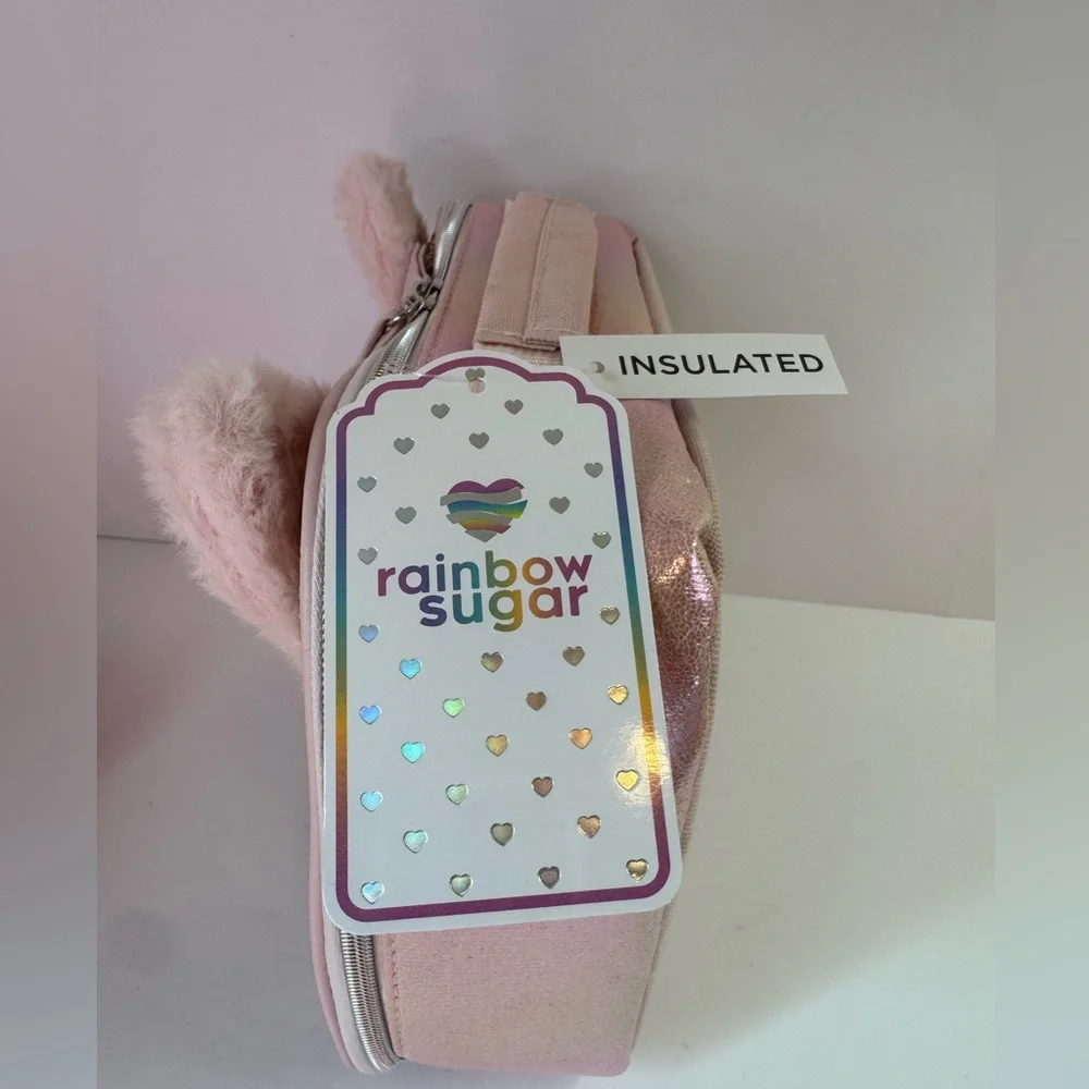 Cute Sequin Cat Face Lunch Bag